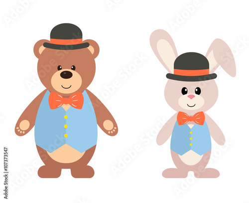 teddy and bunny set