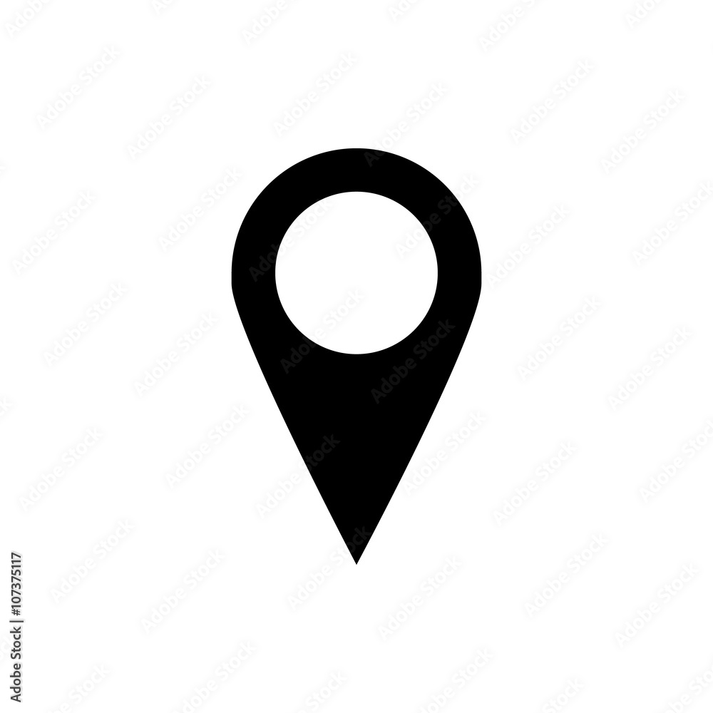 Location pin flat icon isolate on white background vector illustration eps 10 Location pin flat icon isolate on white background vector illustration eps 10