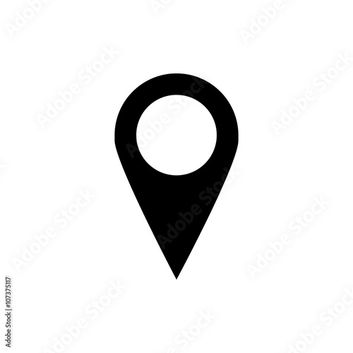 Location pin flat icon isolate on white background vector illustration eps 10