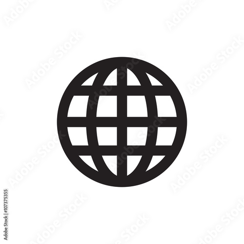 Grid world flat icon isolate on white background vector illustration eps 10