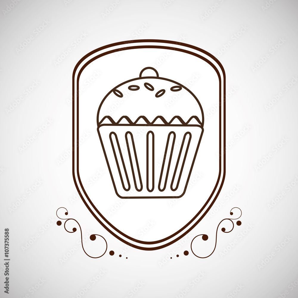 cupcake icon design , vector illustration cupcake icon design , vector illustration