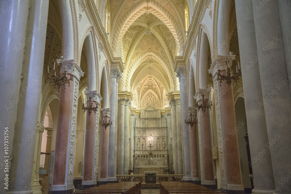 Interior of the Duomo, Erice, Sicily Interior of the Duomo, Erice, Sicily