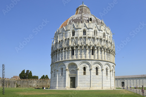 Baptistry of St. John, Piazza del Duomo (Cathedral Square), Campo dei Miracoli, Pisa, Tuscany photo