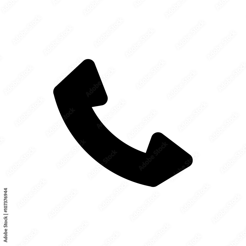Phone receiver flat icon isolate on white background vector illustration eps 10 Phone receiver flat icon isolate on white background vector illustration eps 10