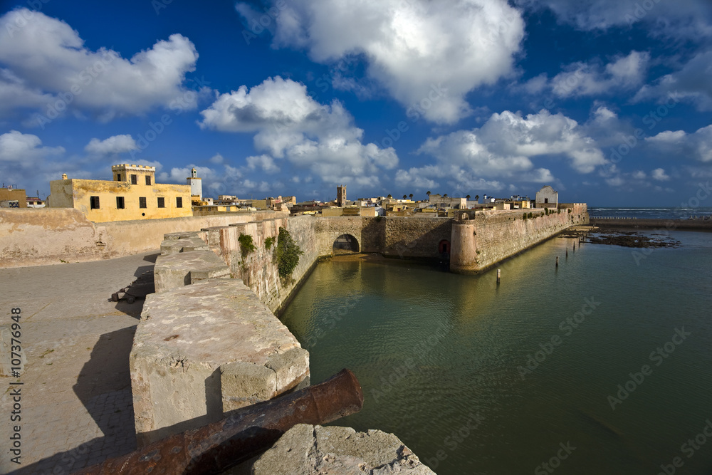 Morocco. El-Jadida. The Portuguese fortification of Mazagan (now is part of El-Jadida city) - view from the Bastion of Angel