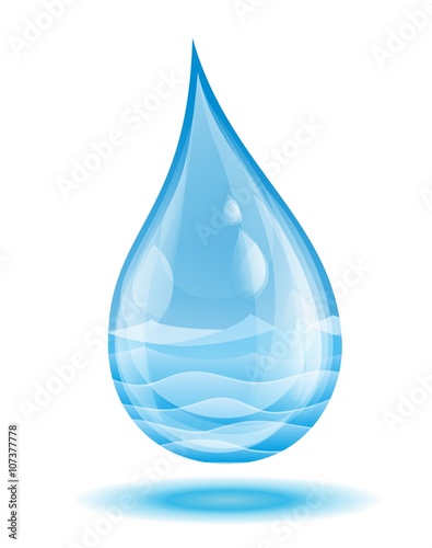 sea in water drop.
