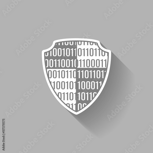 Flat Isolated icon data shield