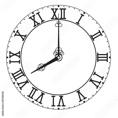 Vintage Roman numeral clock