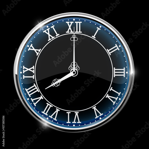 Vintage Roman numeral clock