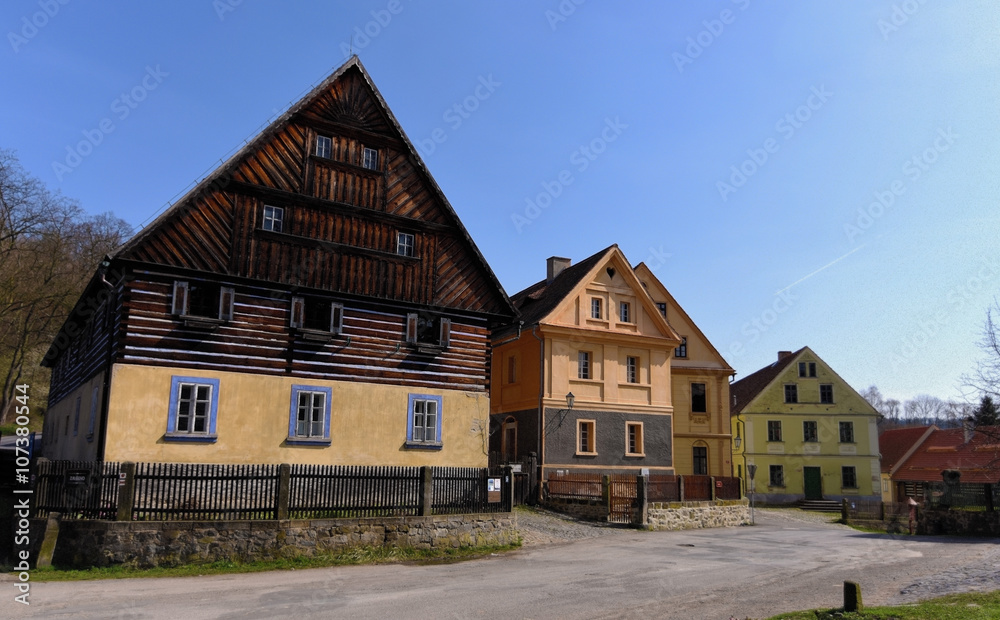 Village Zubrnice in north Bohemia