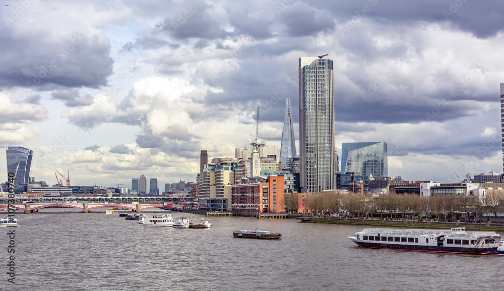 Amazing view on the river Thames in London Amazing view on the river Thames in London