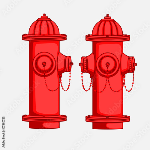 Views of Hydrant Vector Illustration