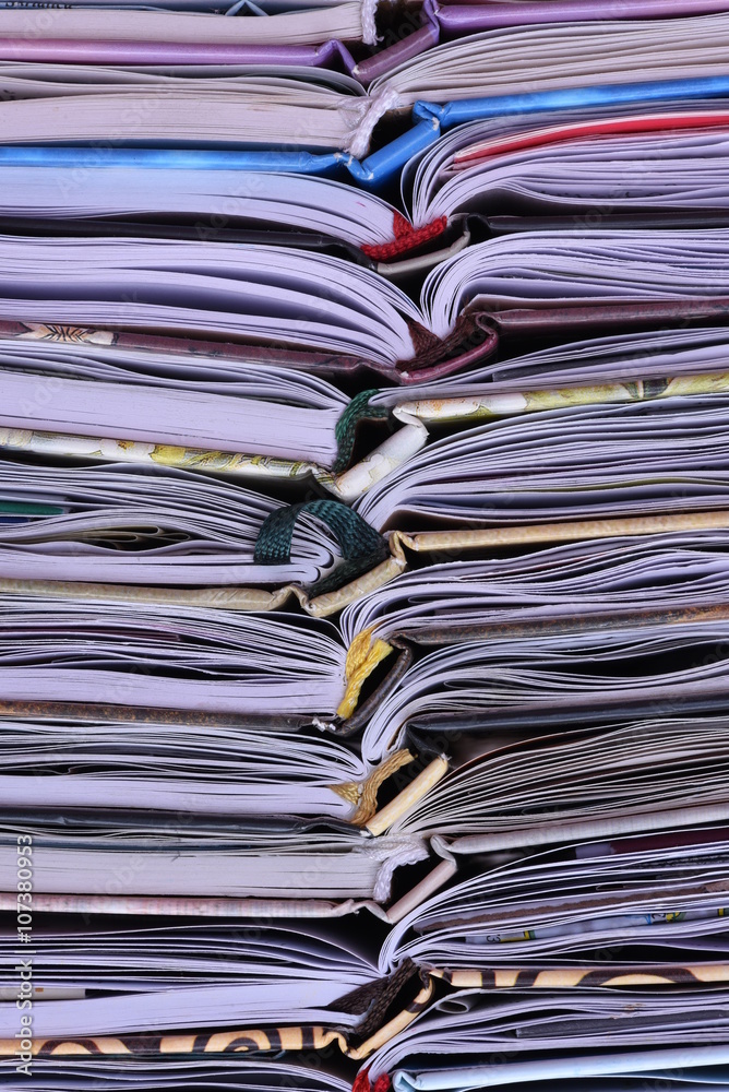 Stack of notebooks, work for teacher Stack of notebooks, work for teacher