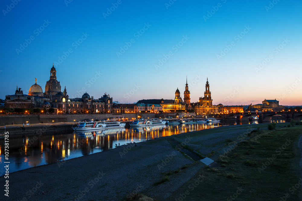 Dresden panorama, Sachsen, Germany