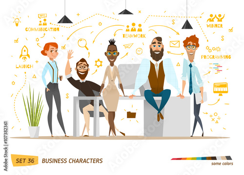 Business characters scene