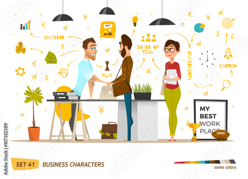 Business characters scene