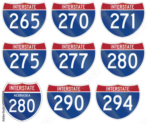 Collection of Interstate highway shields used in the US Free Download Collection of Interstate highway shields used in the US - GFXLoad