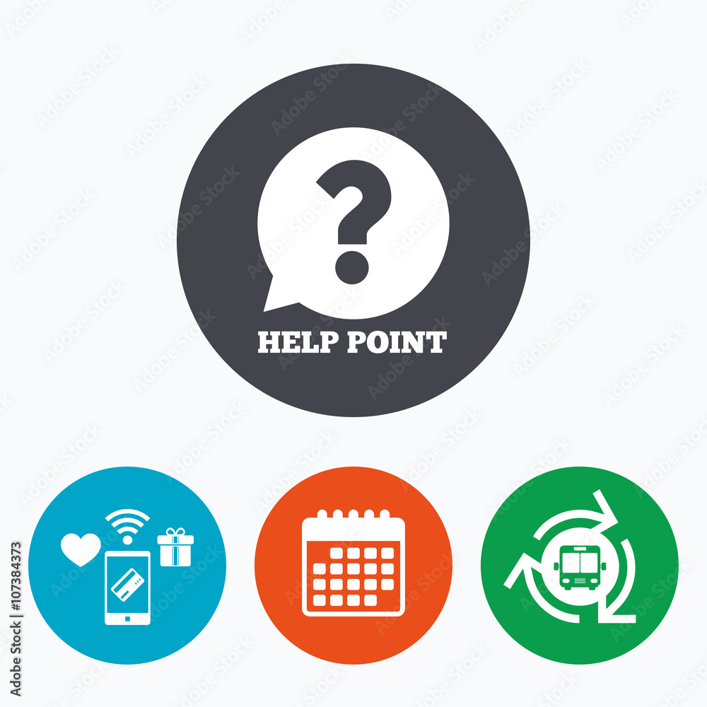 Help point sign icon. Question symbol. Help point sign icon. Question symbol.