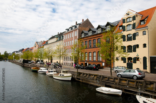 Canvas Print Christianshavn Canal - Copenhagen - Denmark