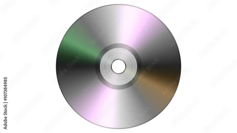 Single disc cd dvd isolated on white background. 