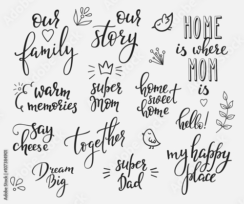 Lettering photography overlay set.