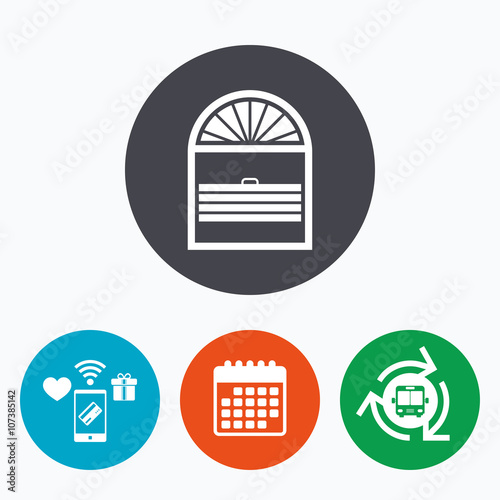 Louvers plisse sign icon. Window blinds jalousie