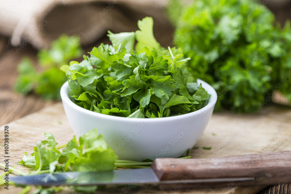 Some fresh Parsley (close-up shot)