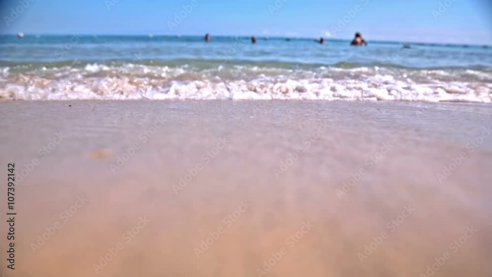 Sea water splashes in camera close up Sea water splashes in camera close up