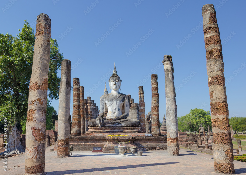 Buddha statue in a temple,Sukhothai,Thailand