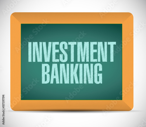 investment banking chalkboard sign concept