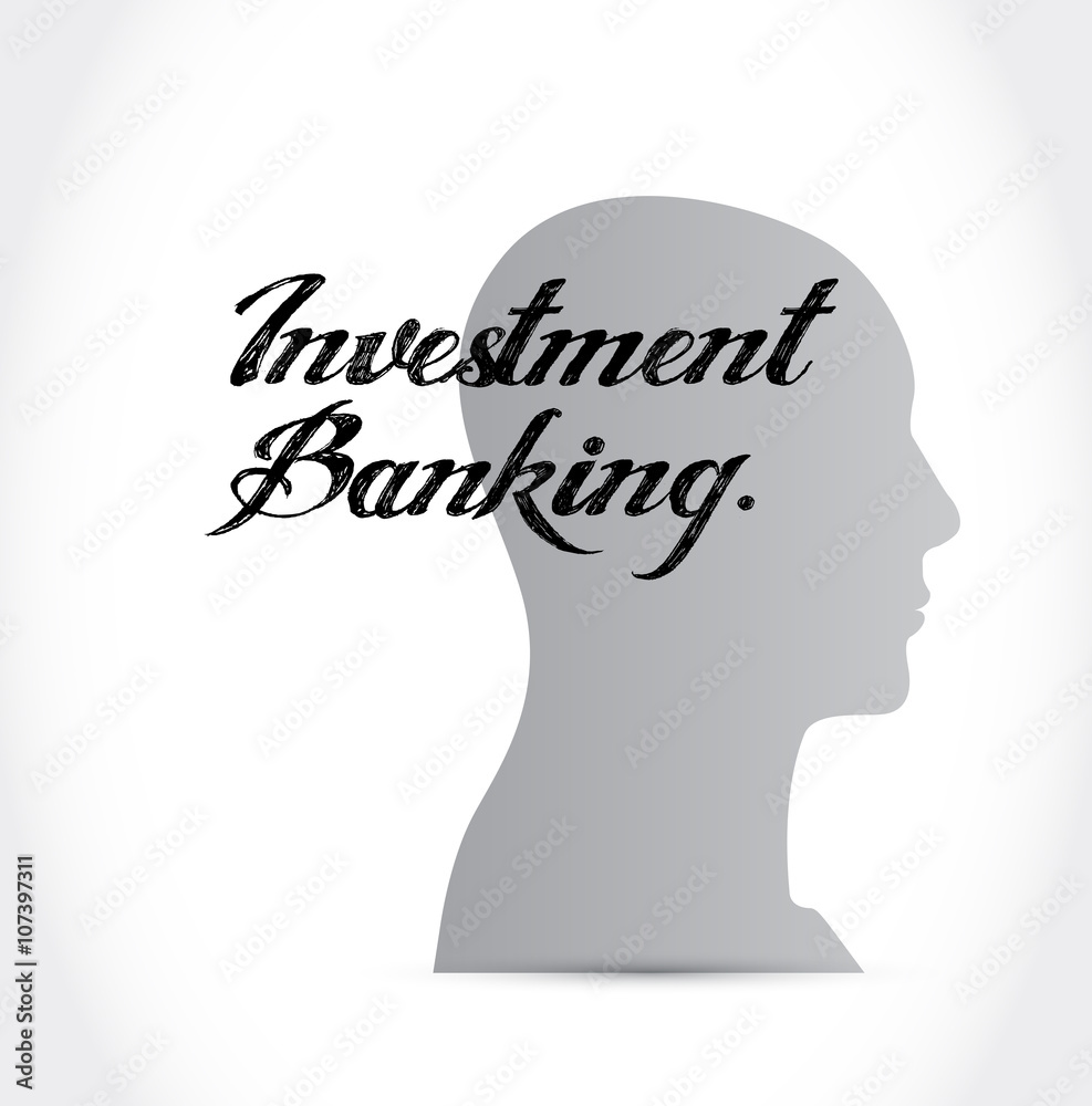 investment banking people sign concept