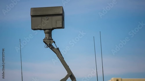 Army radar turning for detecting aiplanes photo
