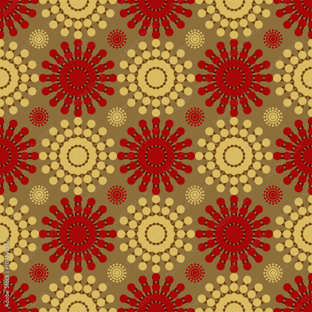Flowers abstract pattern of circles