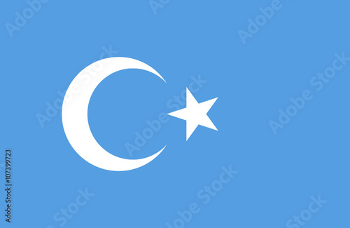 East Turkestan flag.