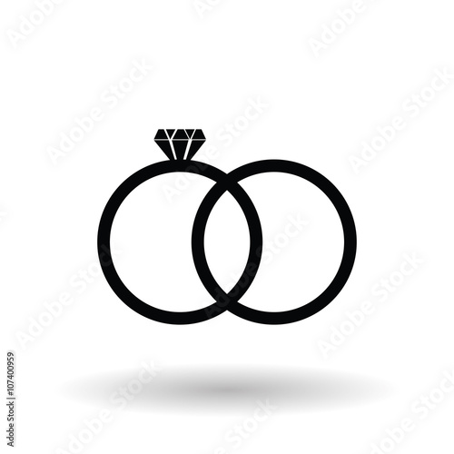 wedding rings design , vector illustration