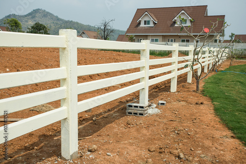 white concrete fence #3