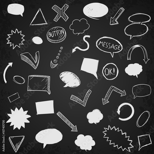 Set of message bubbles.