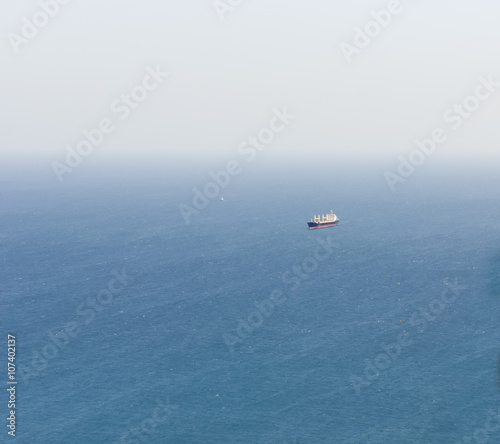 View of mediterranean sea from top of Rock, Gibraltar, U.K.