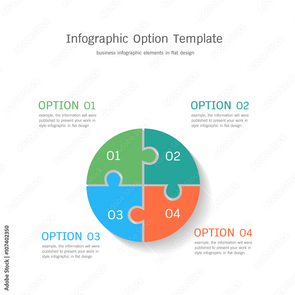 infographic option template in flat design infographic option template in flat design