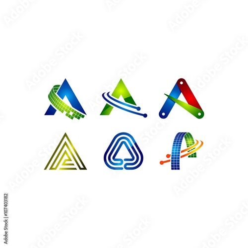 Abstract letter a shape photo