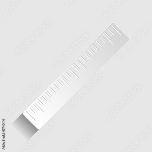 Centimeter ruler sign