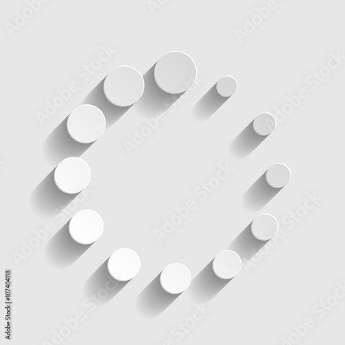 Circular loading sign.