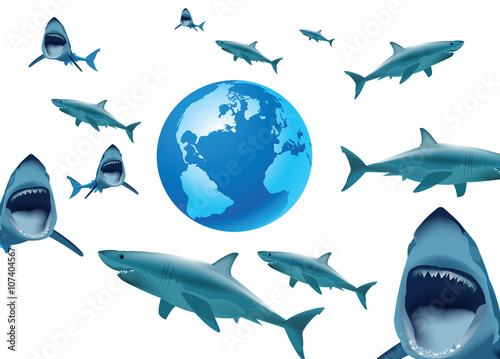 terra in un mare di squali