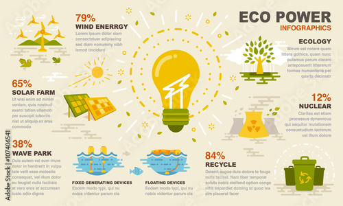 Eco power infographics