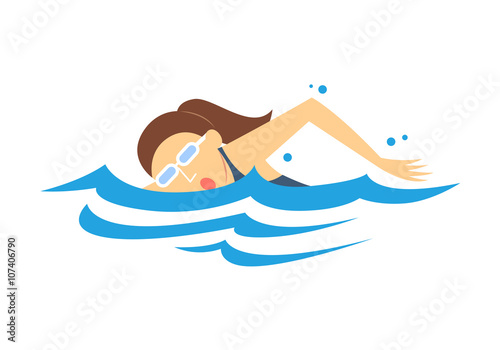 Women's Swimming, vector