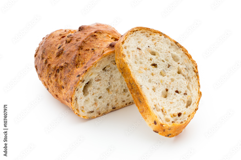 Loaf of bread isolated on white. Loaf of bread isolated on white.