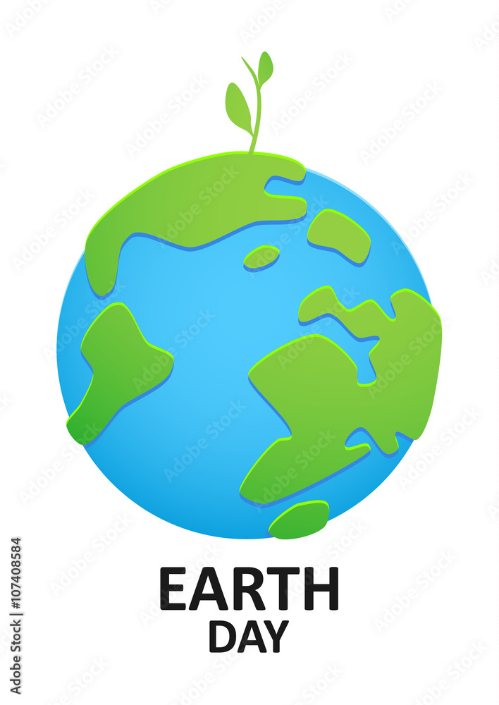 illustration planet earth with germ illustration planet earth with germ