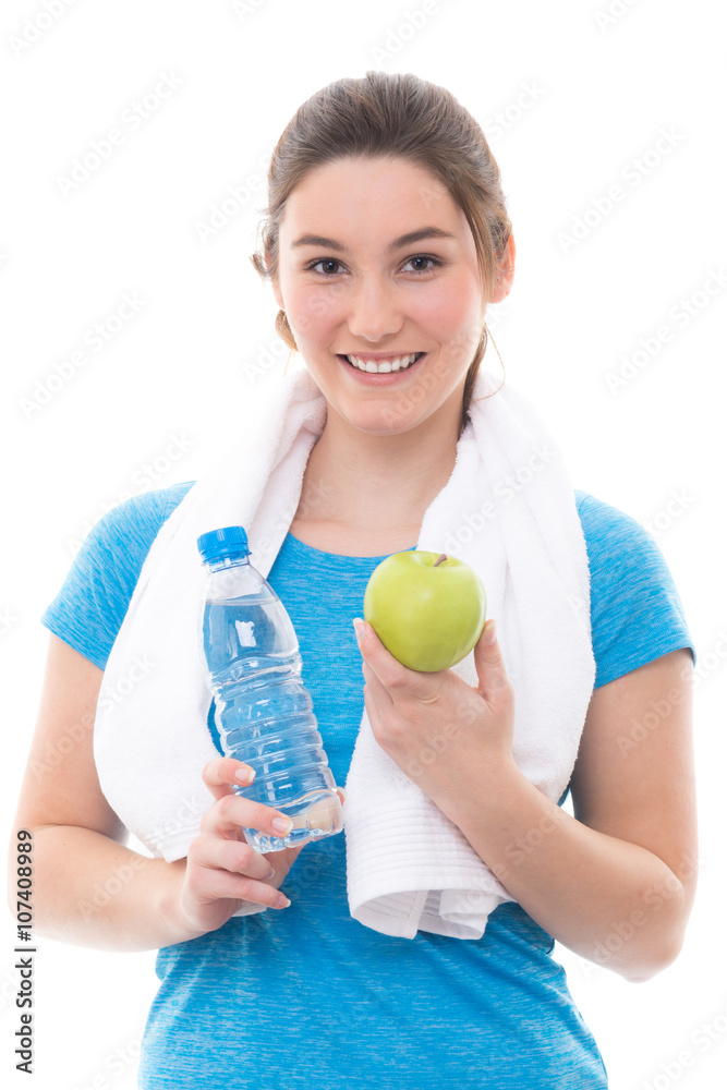 sportlerin achtet auf ernährung und flüssigkeitszufuhr sportlerin achtet auf ernährung und flüssigkeitszufuhr