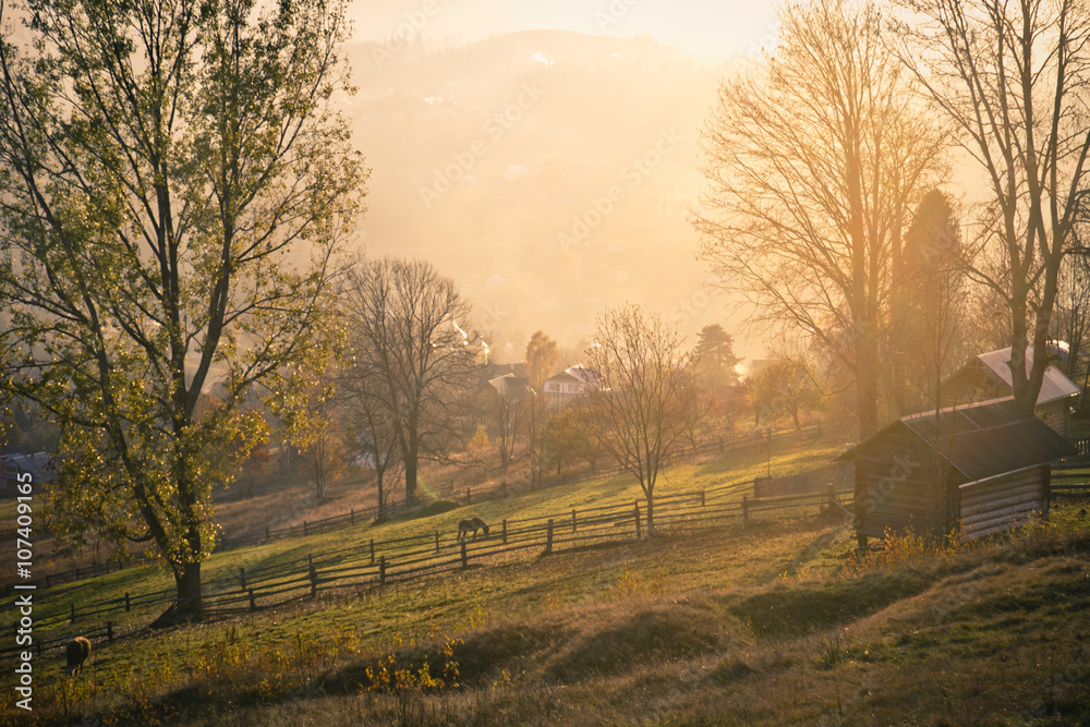 Beautiful autumn mountain landscape Beautiful autumn mountain landscape
