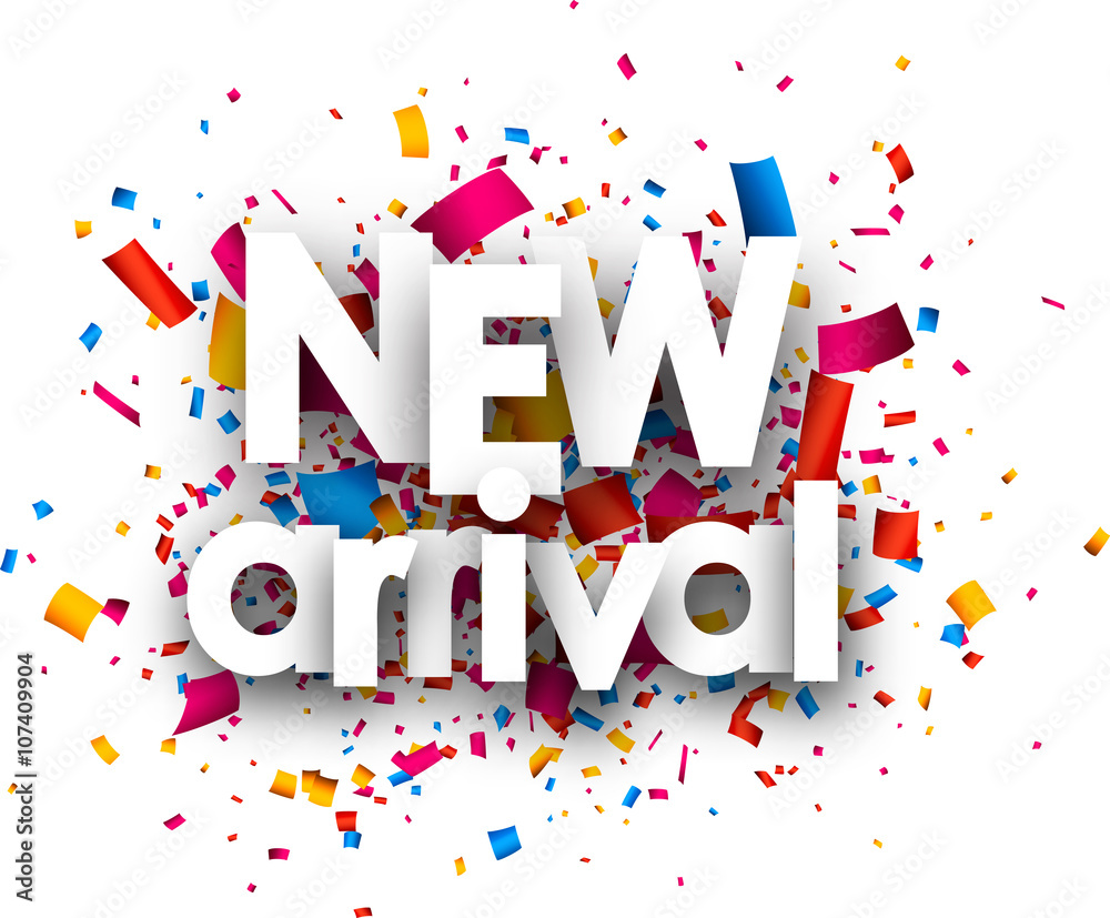 New arrival paper card. New arrival paper card.